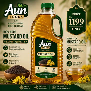 ORGANIC MUSTARD COOCKING OIL BY AUN FOODS