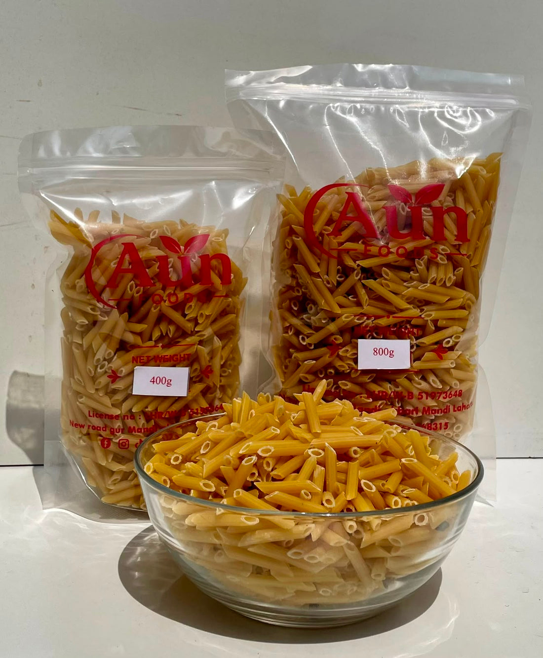 AUN FOODS SMALL PENNY PASTA [SLANTY PASTA] 800g