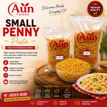 AUN FOODS SMALL PENNY PASTA [SLANTY PASTA] 800g
